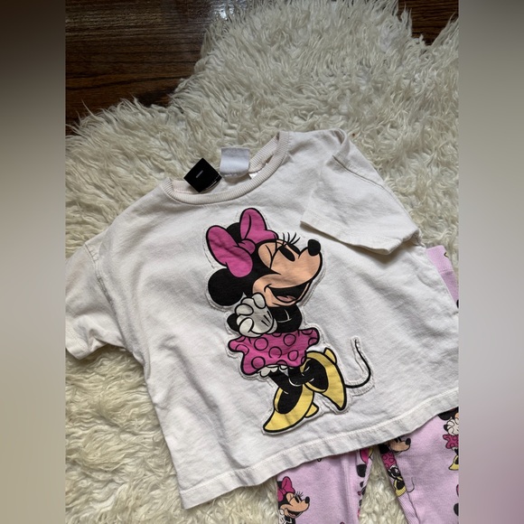Zara Pink Minnie Mouse Leggings - Picture 2 of 7